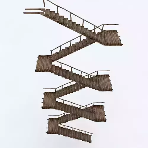 Old Wooden Staircase 02