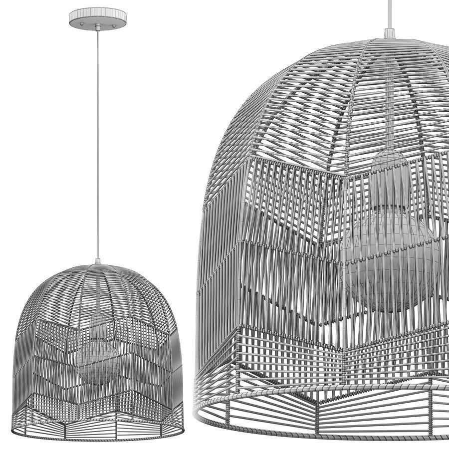 RATTAN PENDANT 01 3D model_3