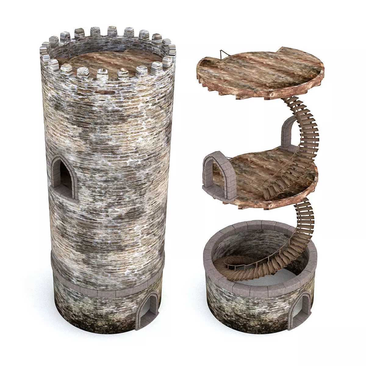 Castle pack part2 Low-poly 3D model_0