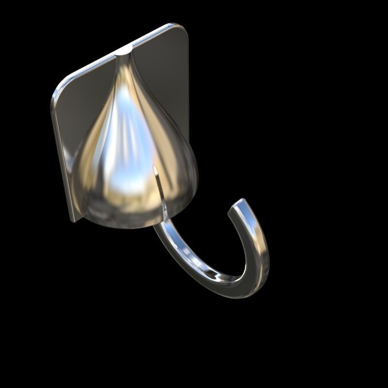 adhesive hooks for  keys 3D print model_3