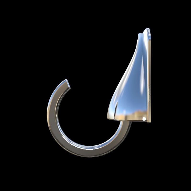 adhesive hooks for  keys 3D print model_2