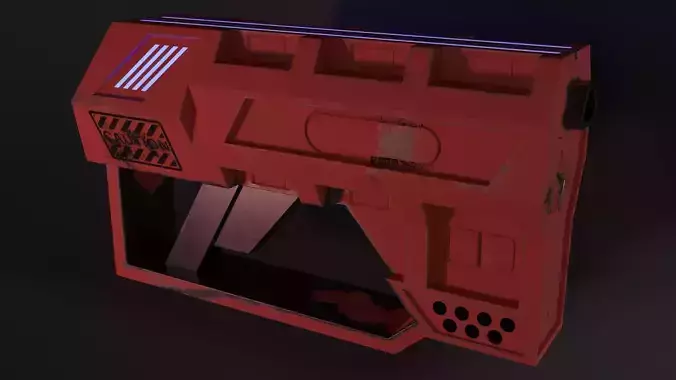 Sci-Fi Laser Gun Pistol AC-11 Low-poly 3D model