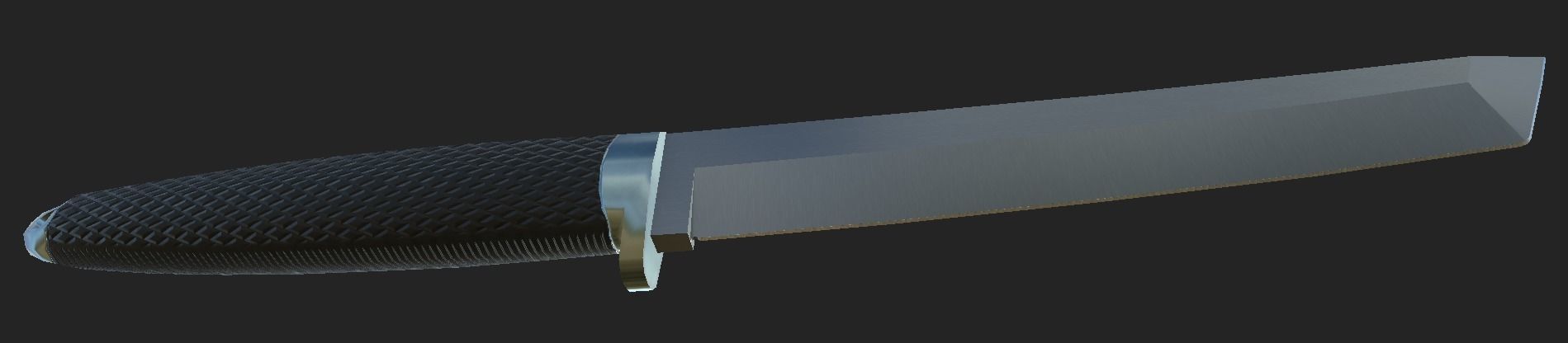 Tanto knife Low-poly 3D model_1