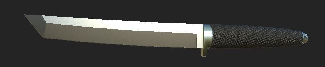 Tanto knife Low-poly 3D model_6