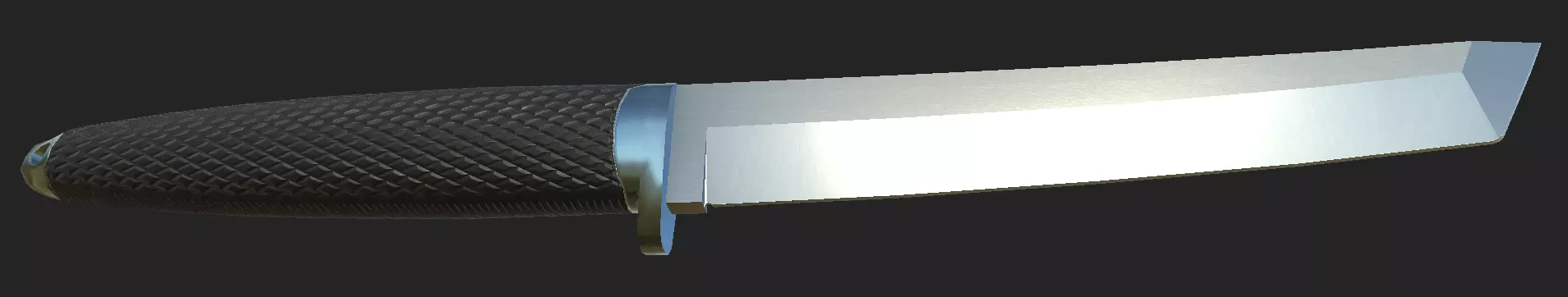 Tanto knife Low-poly 3D model_0