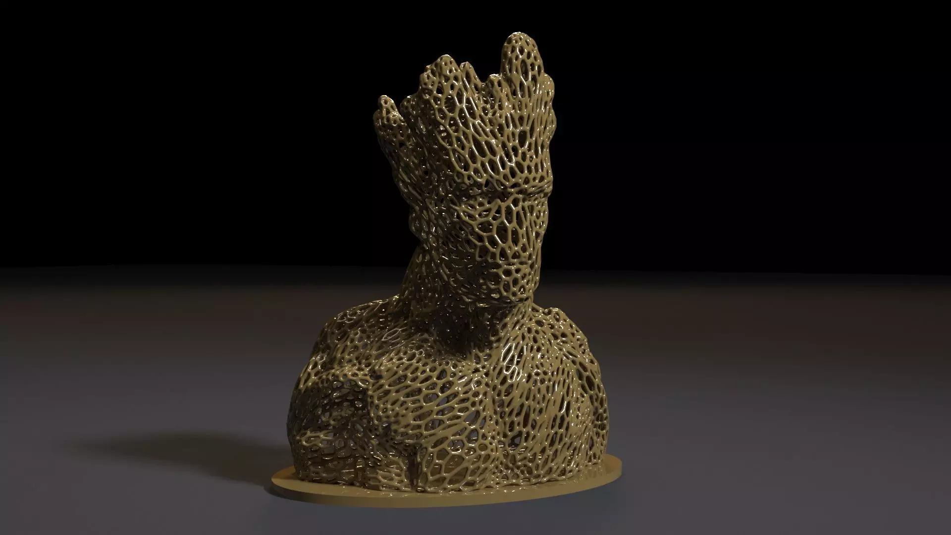 Groot sculpture of tree 3D print model_0