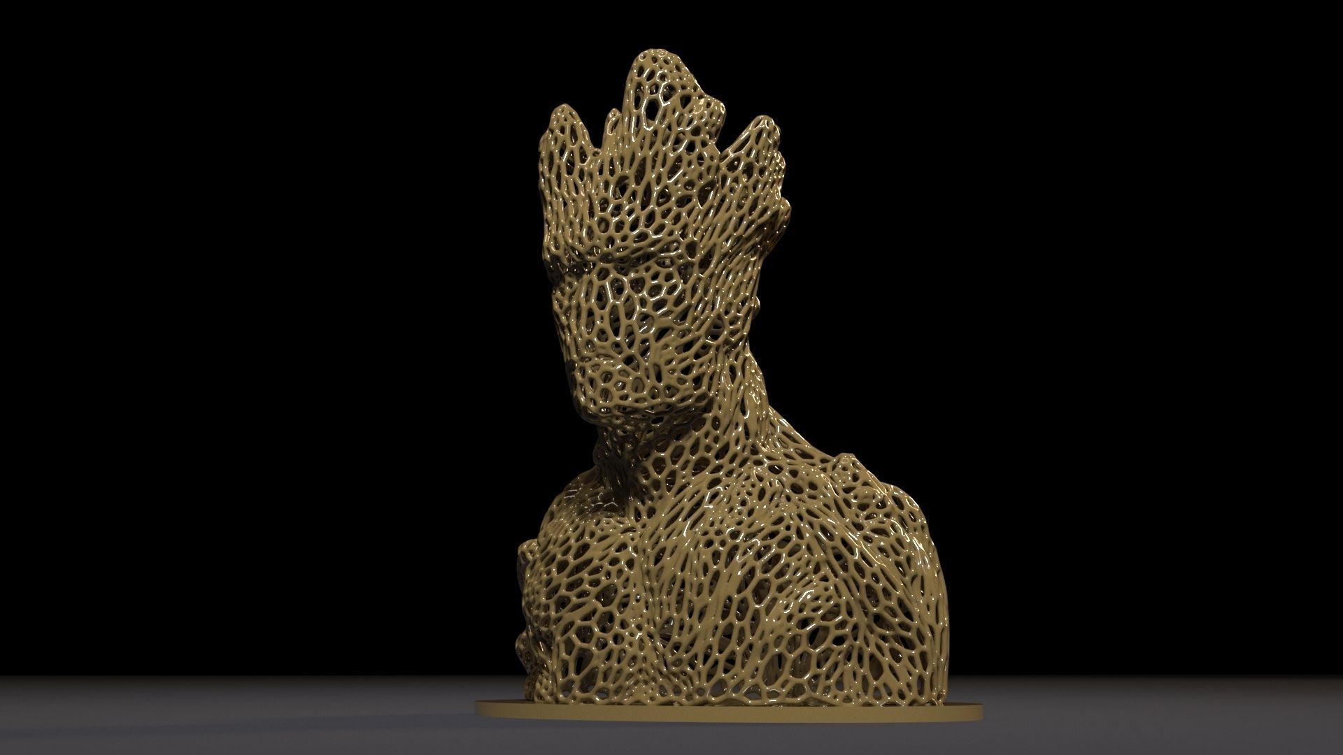 Groot sculpture of tree 3D print model_6