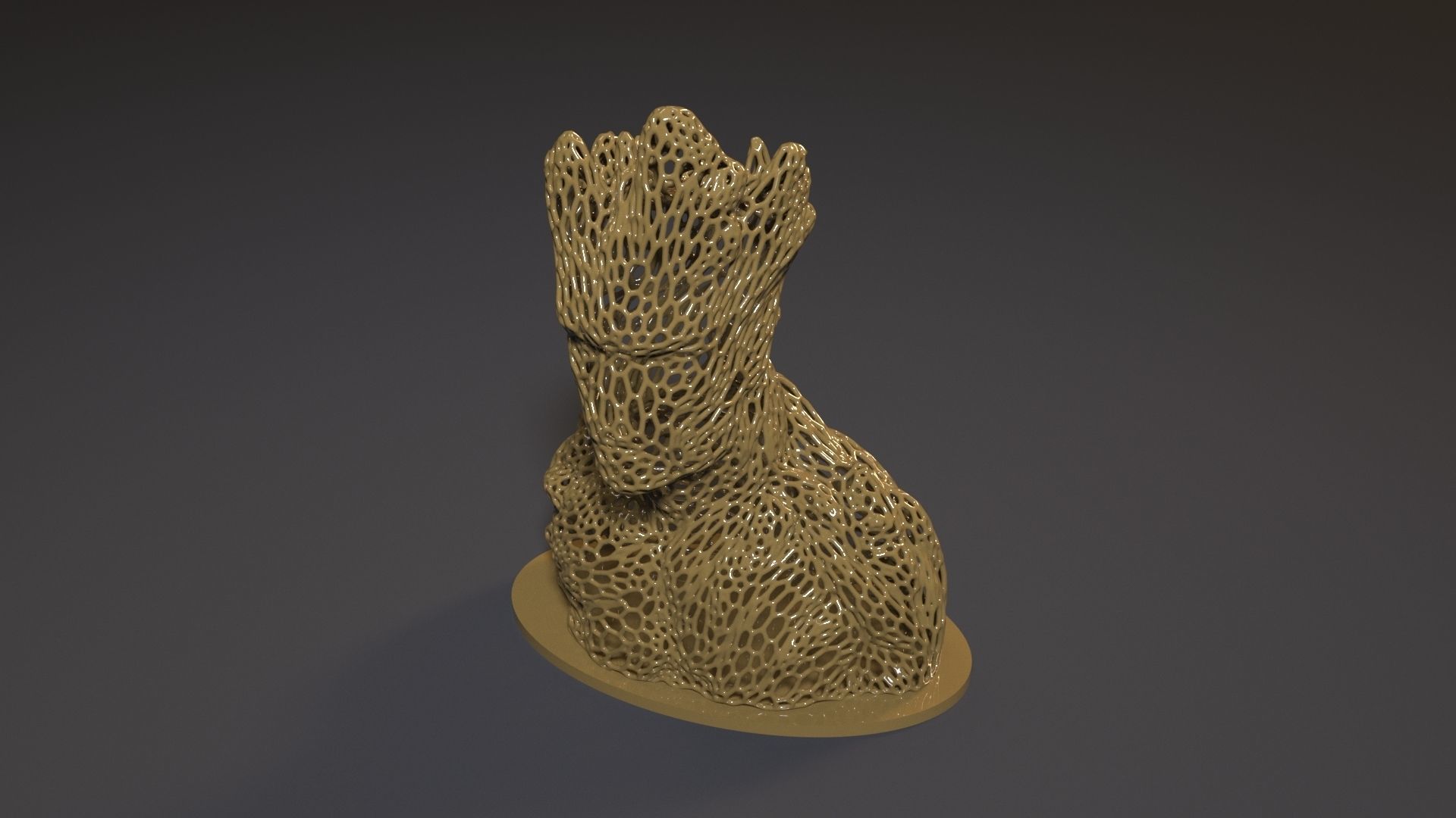 Groot sculpture of tree 3D print model_5