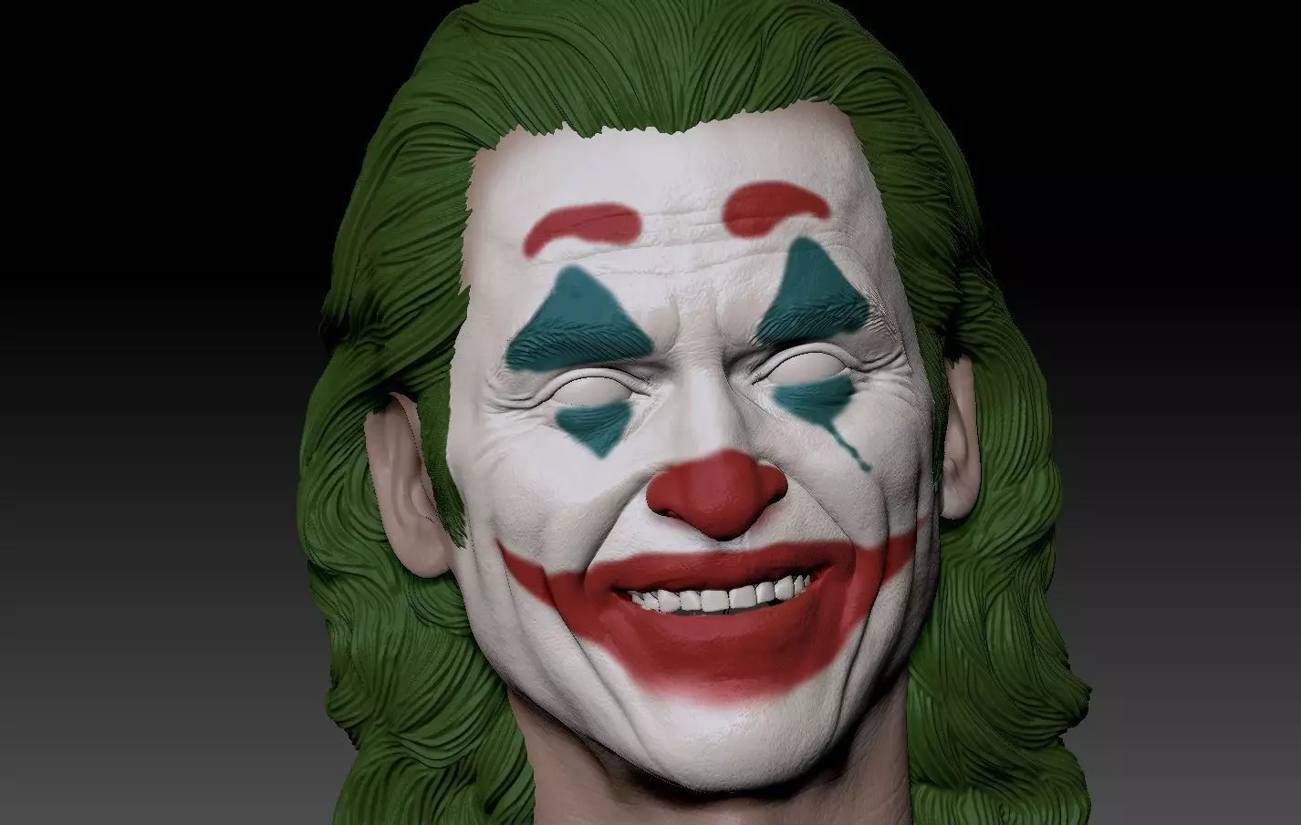 Joker 2019 Smile head Joaquin Phoenix  3D print model_0