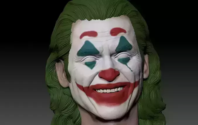 Joker 2019 Smile head Joaquin Phoenix  3D print model