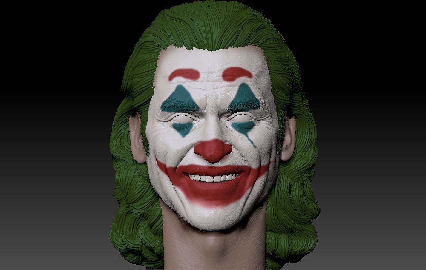 Joker 2019 Smile head Joaquin Phoenix  3D print model_10