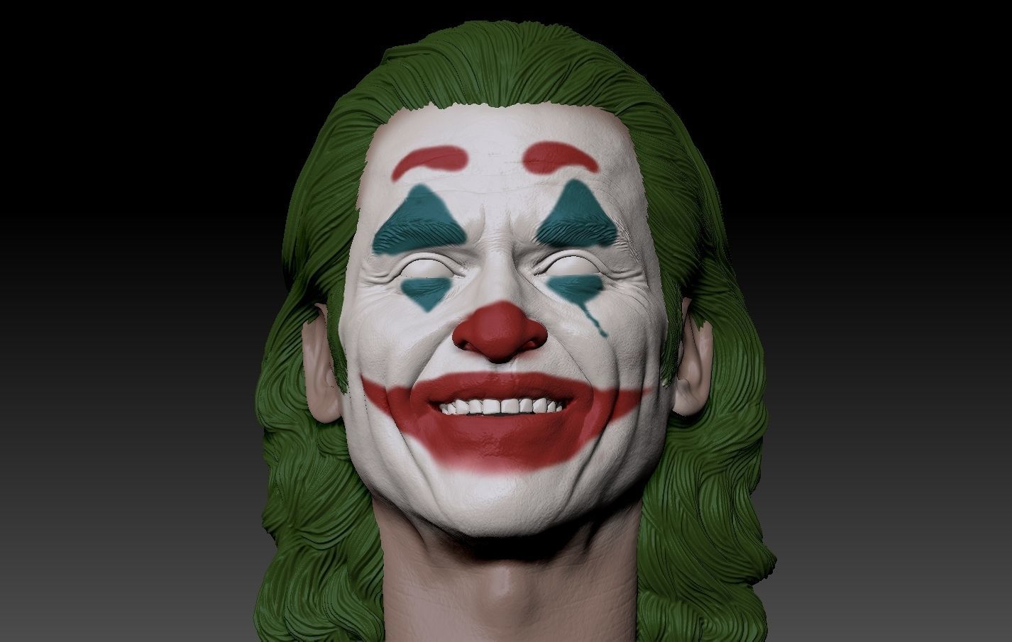 Joker 2019 Smile head Joaquin Phoenix  3D print model_8