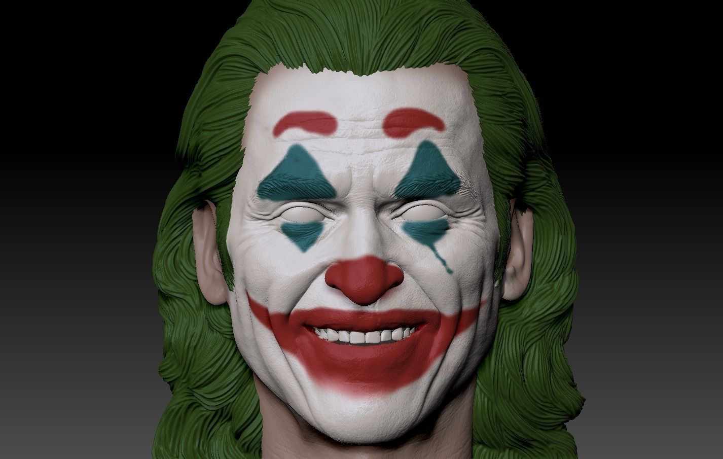 Joker 2019 Smile head Joaquin Phoenix  3D print model_7