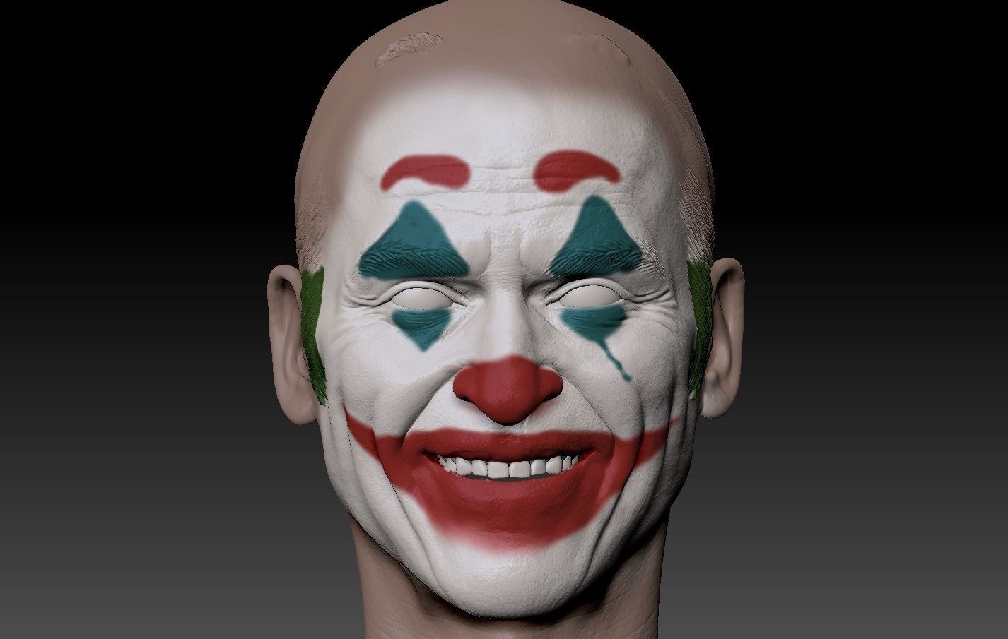 Joker 2019 Smile head Joaquin Phoenix  3D print model_6