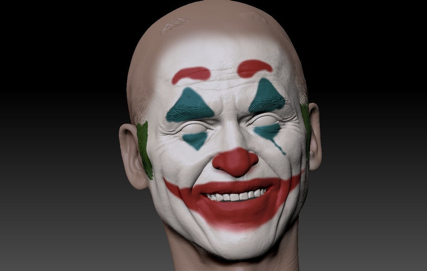 Joker 2019 Smile head Joaquin Phoenix  3D print model_1