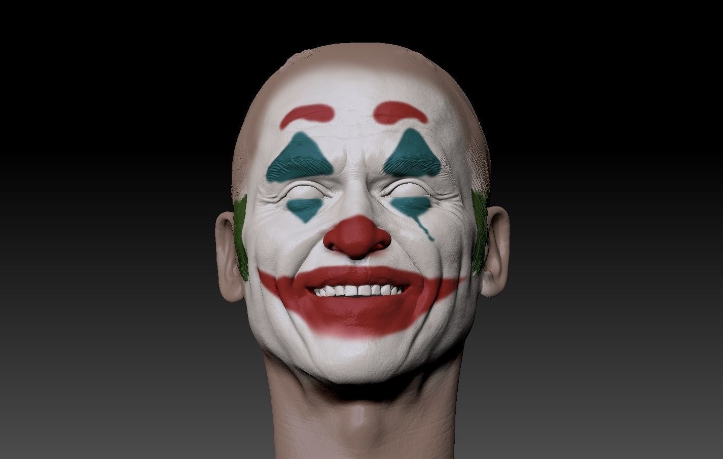 Joker 2019 Smile head Joaquin Phoenix  3D print model_9
