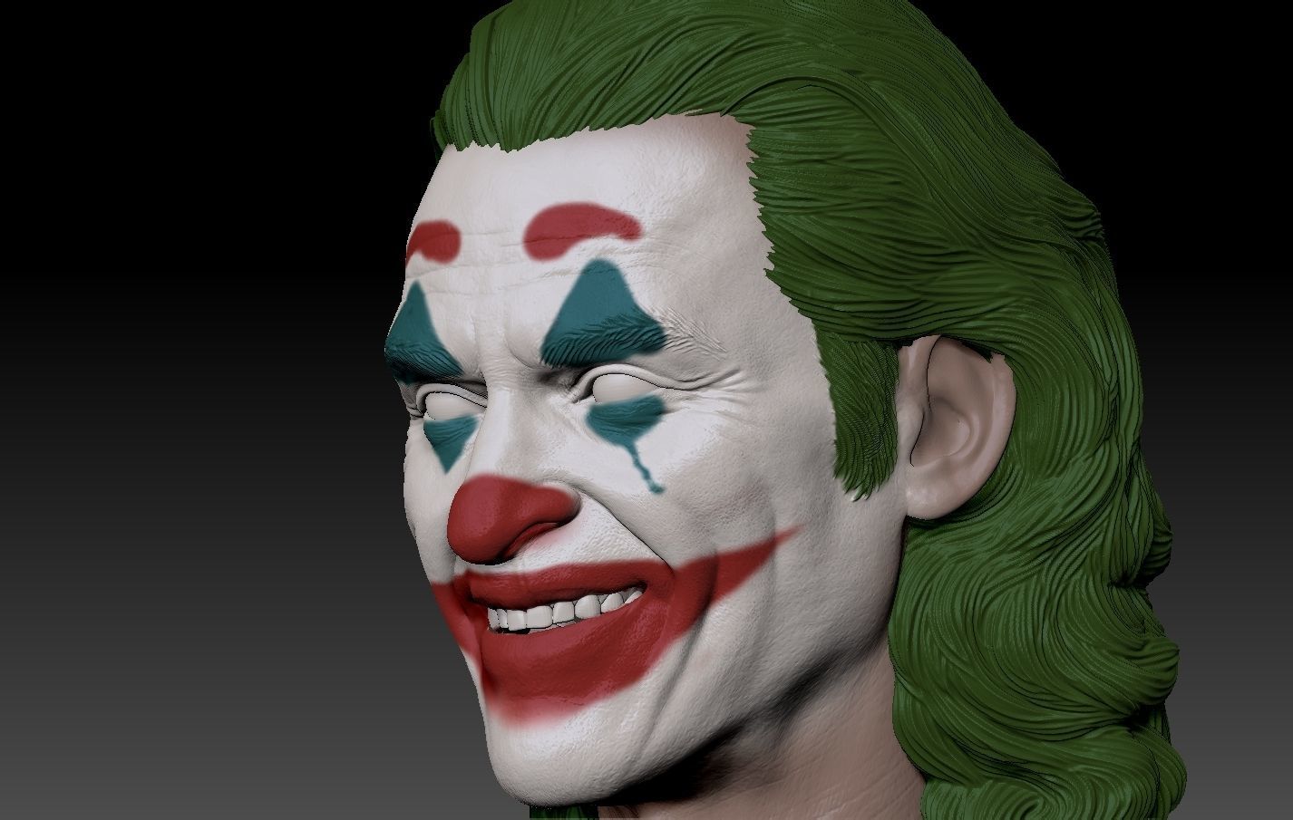 Joker 2019 Smile head Joaquin Phoenix  3D print model_2