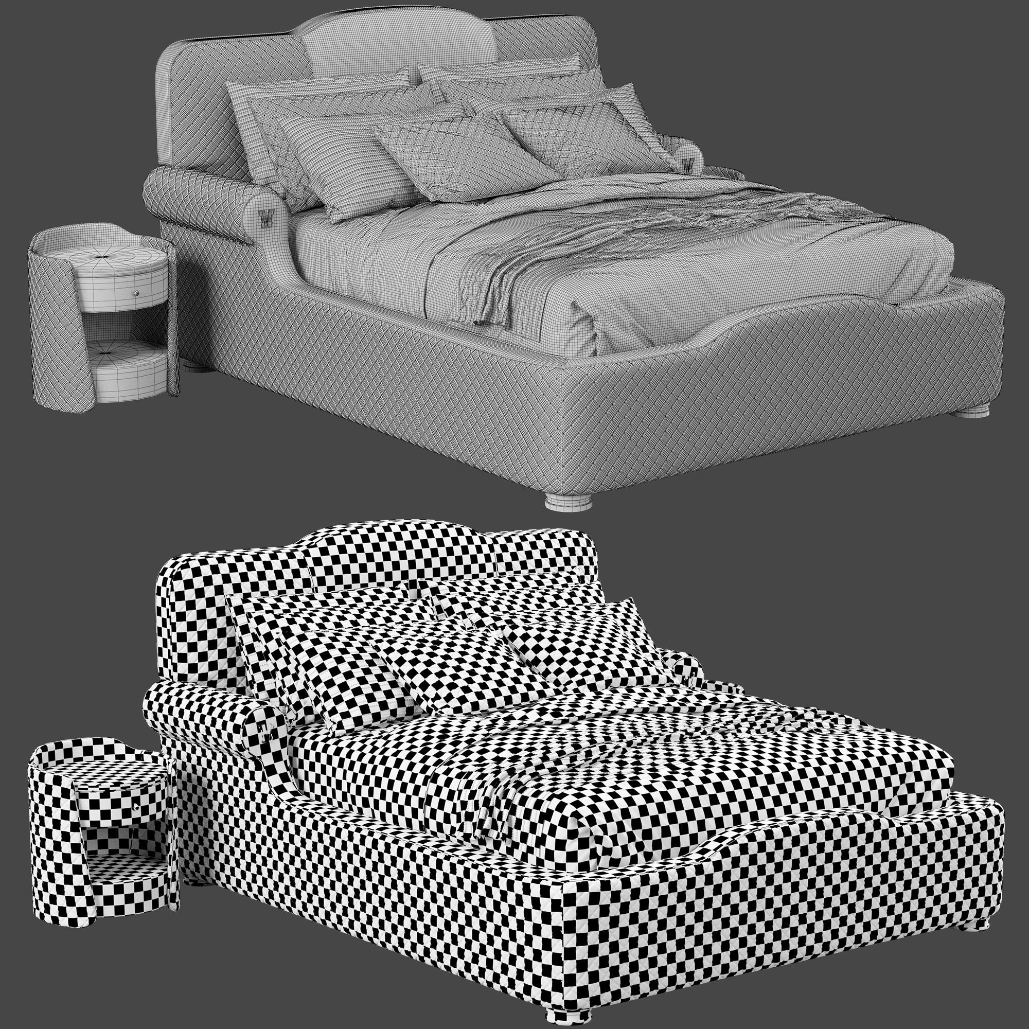 Estetica Vision Palladium Bed Two 3D model_5