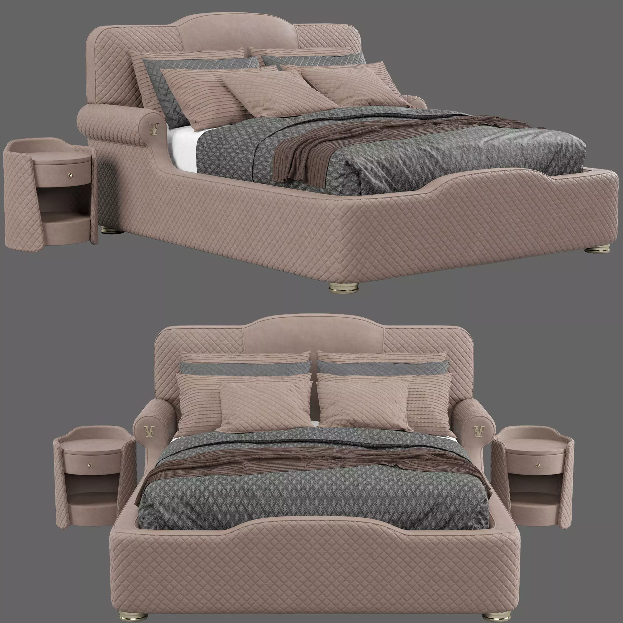 Estetica Vision Palladium Bed Two 3D model_0