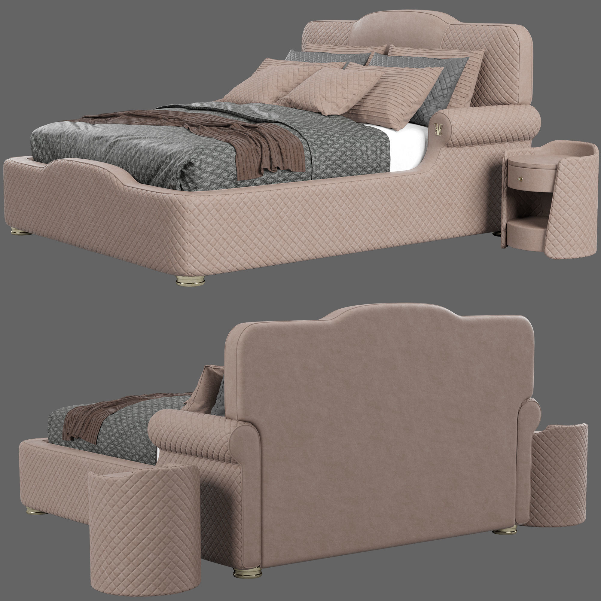 Estetica Vision Palladium Bed Two 3D model_2