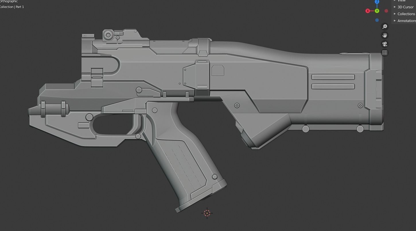 Doom Eternal Combat Shotgun 3D print model_13