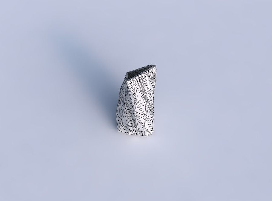 Vase twist tipped triangle with random triangle plates 2 3D print model_6