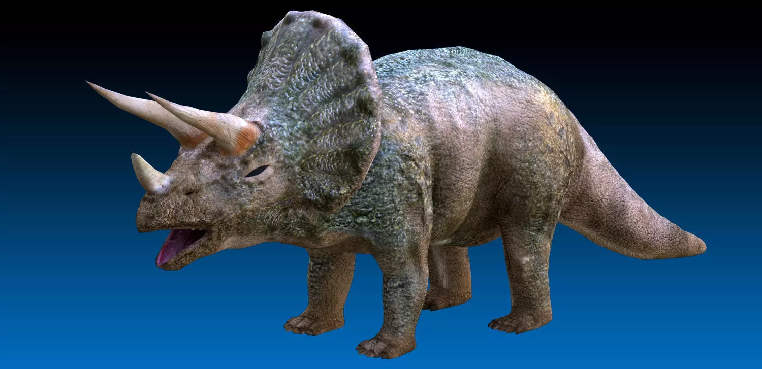 Triceratops Jurassic Dinosaur  Low-poly 3D model_0