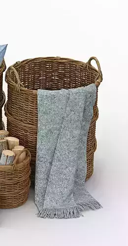 basket wicker baskets with pillows and towels