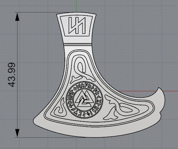 Ax of Perun 3D print model_3