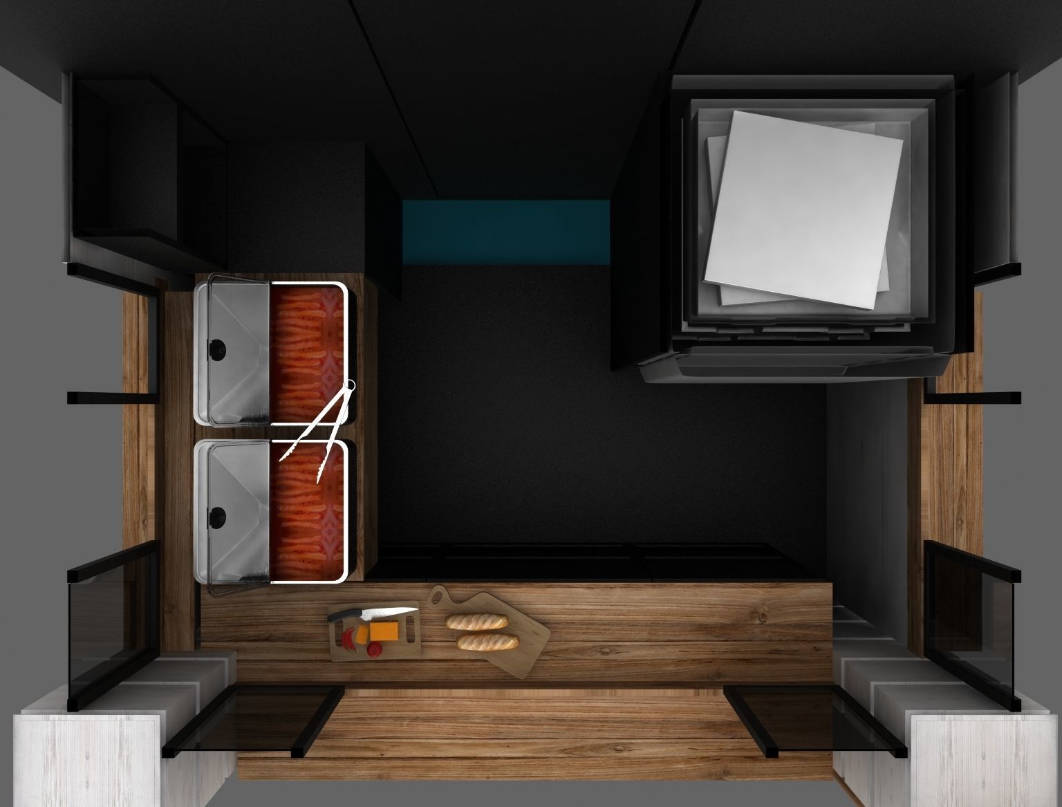 Hot Dog kiosk 3D model_2