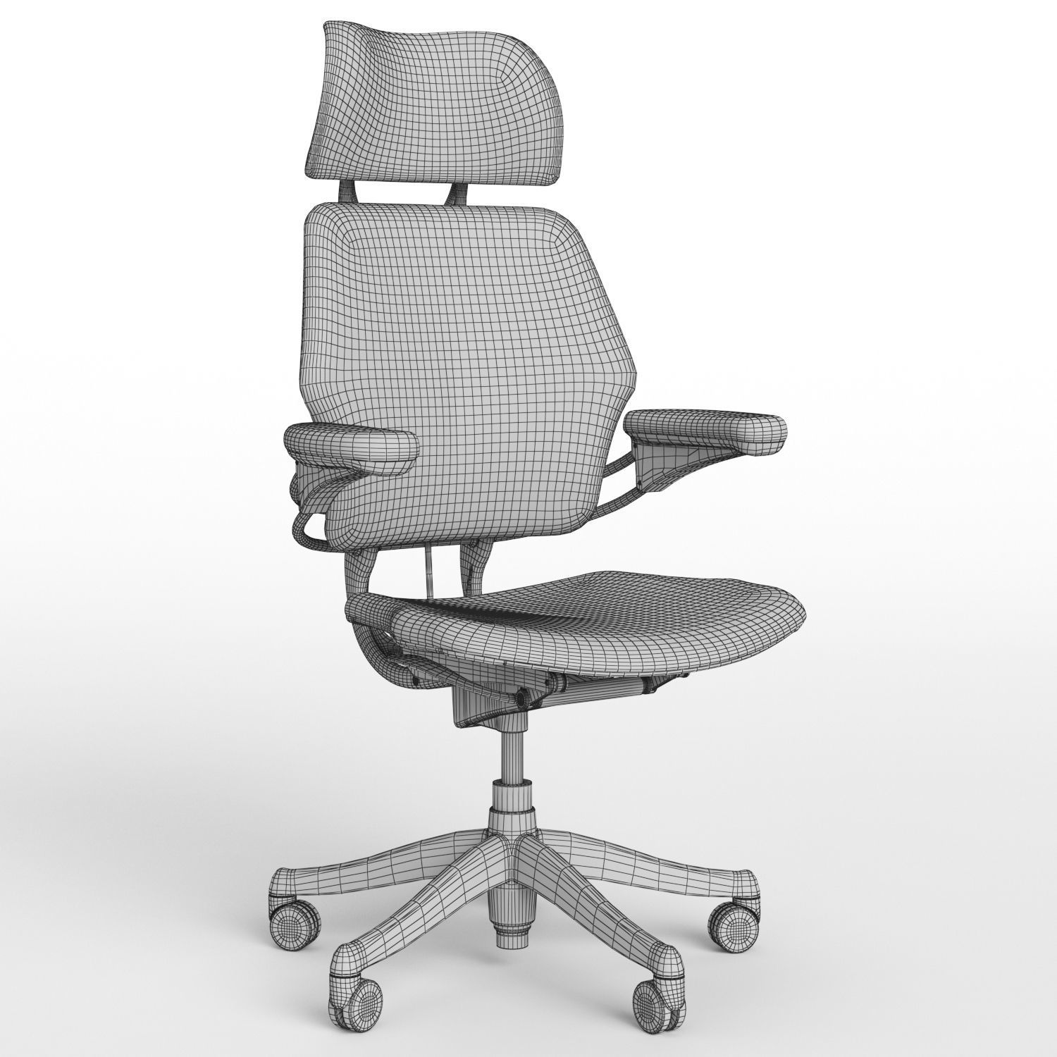 Humanscale Freedom Headrest Executive Chair 3D model_12