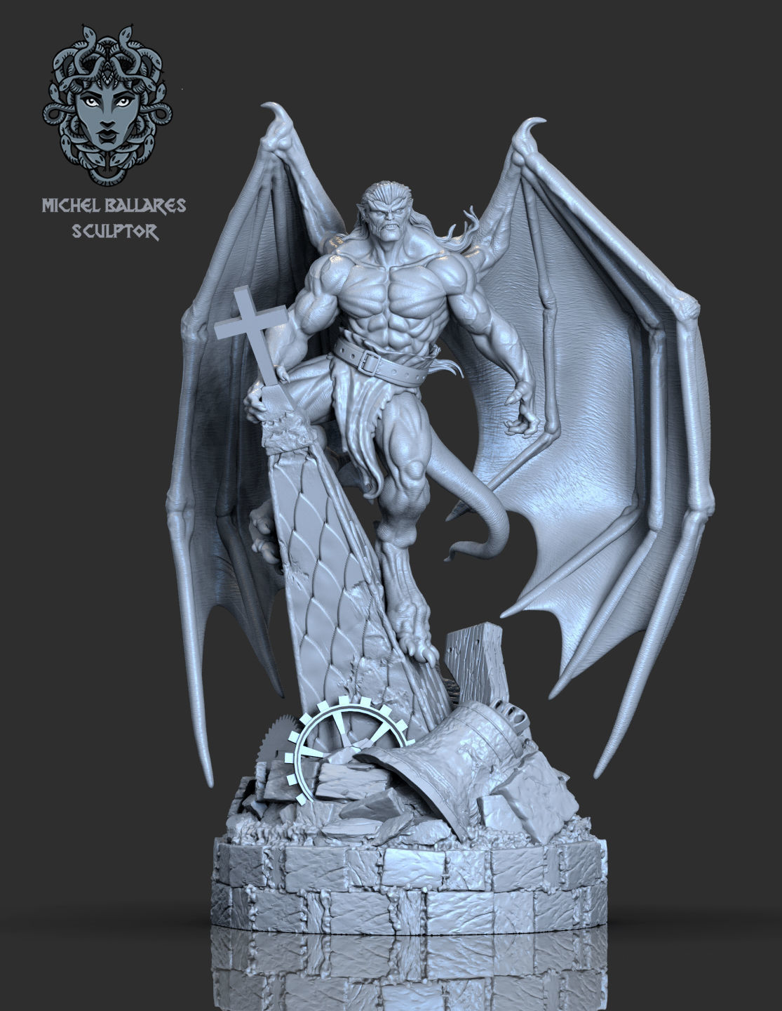 GOLIATH GARGOYLES FANART BY CREATIVE GEEK MB 3D print model_1