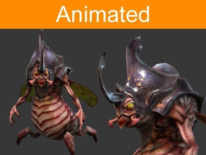 Flying Insect Low-poly 3D model