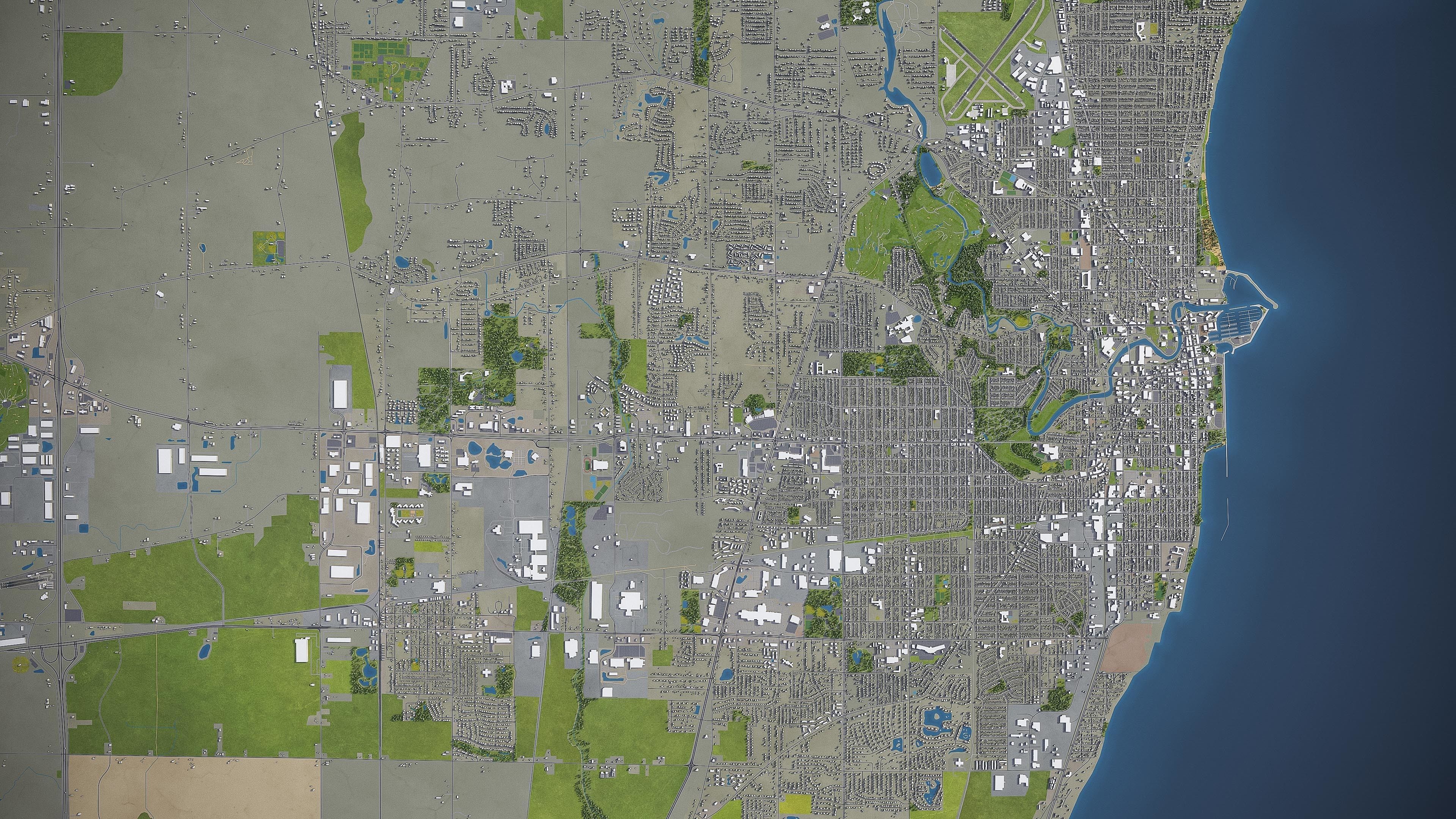 Racine - Wisconsin  Low-poly 3D model_20