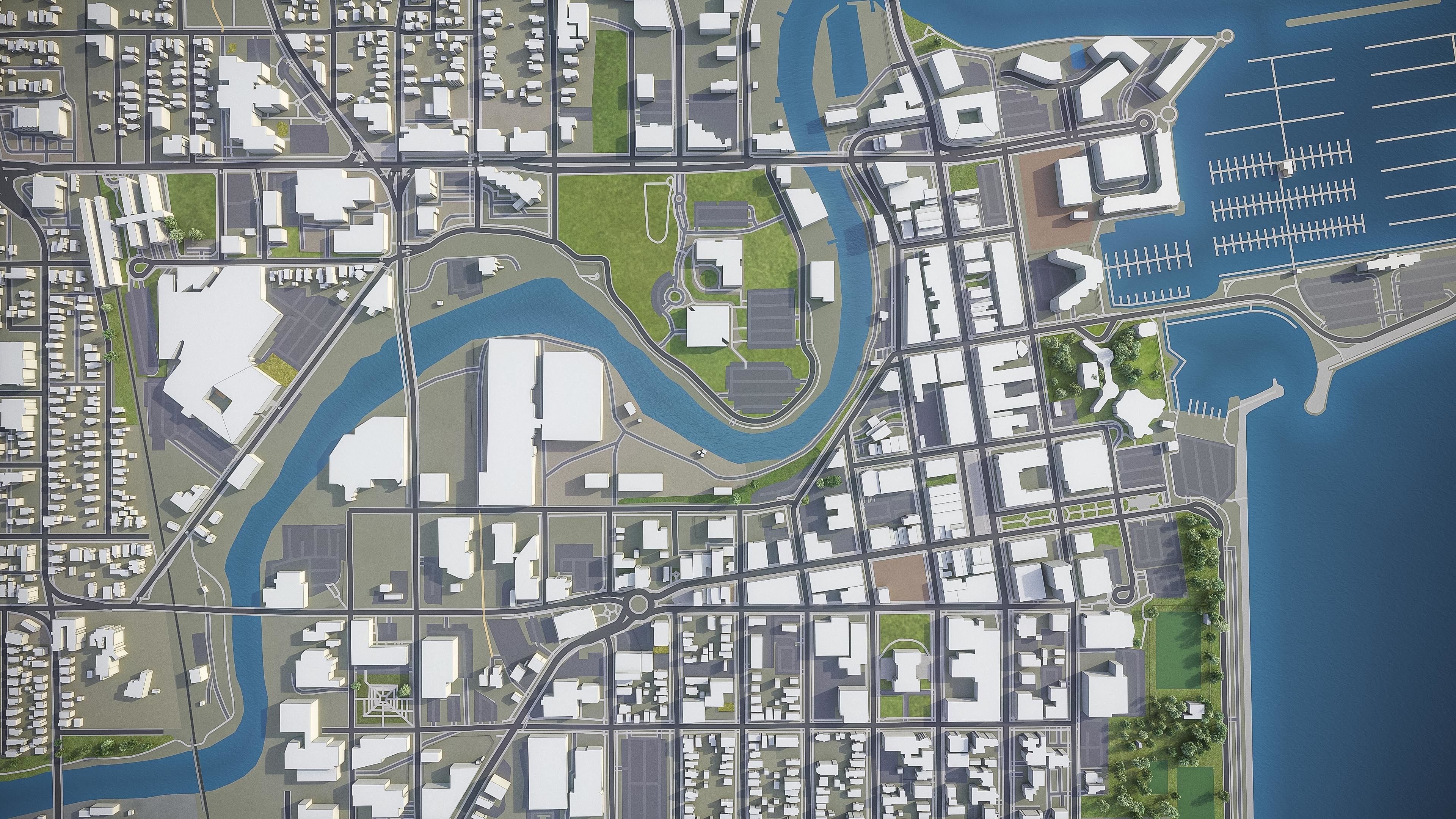 Racine - Wisconsin  Low-poly 3D model_18