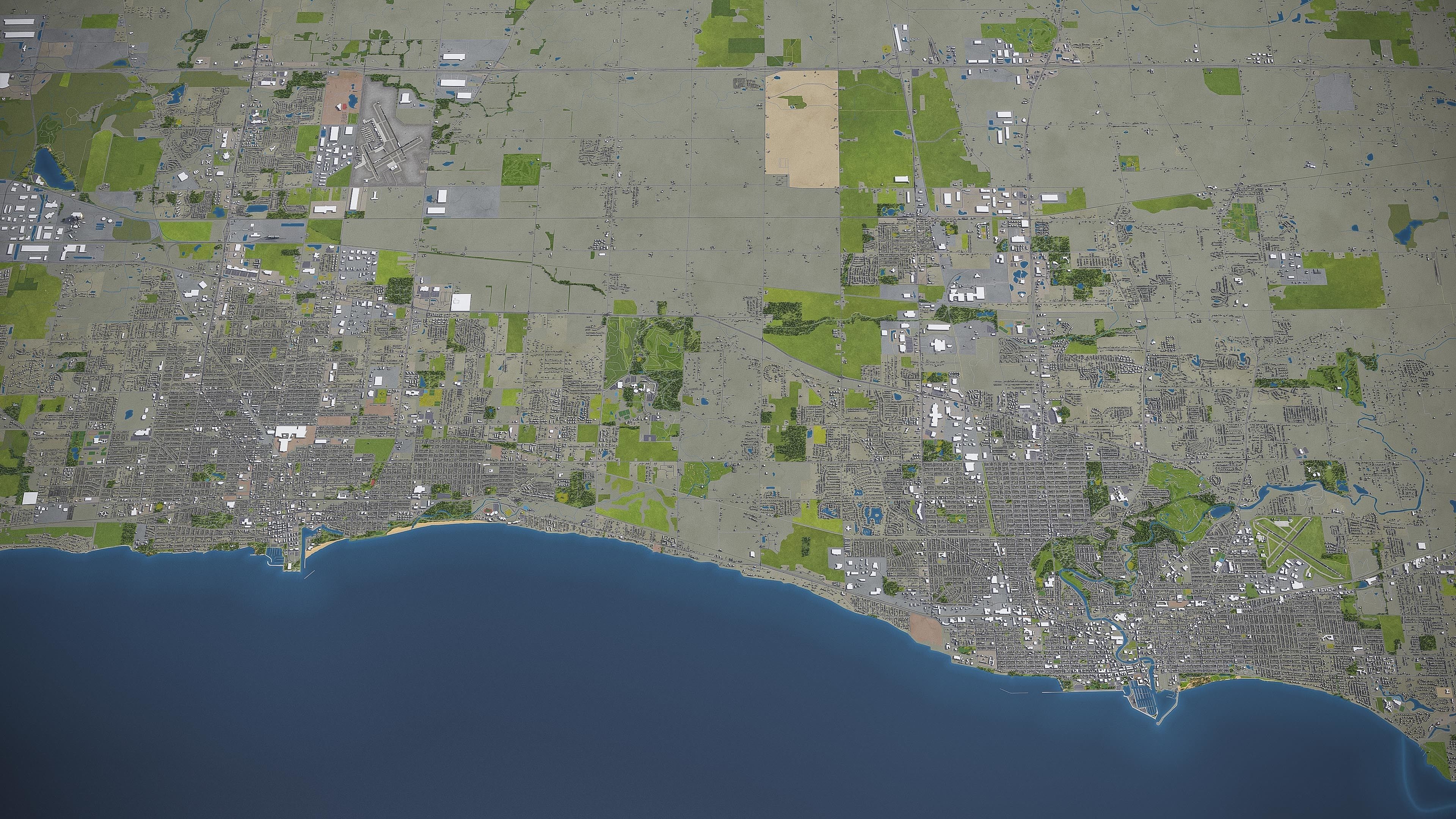 Racine - Wisconsin  Low-poly 3D model_2