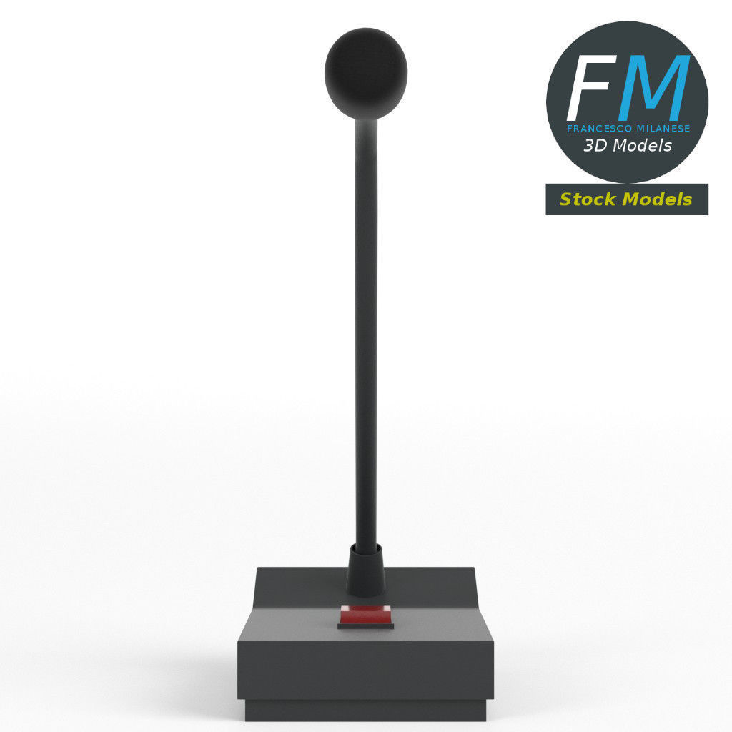 Intercom microphone 3D model_3