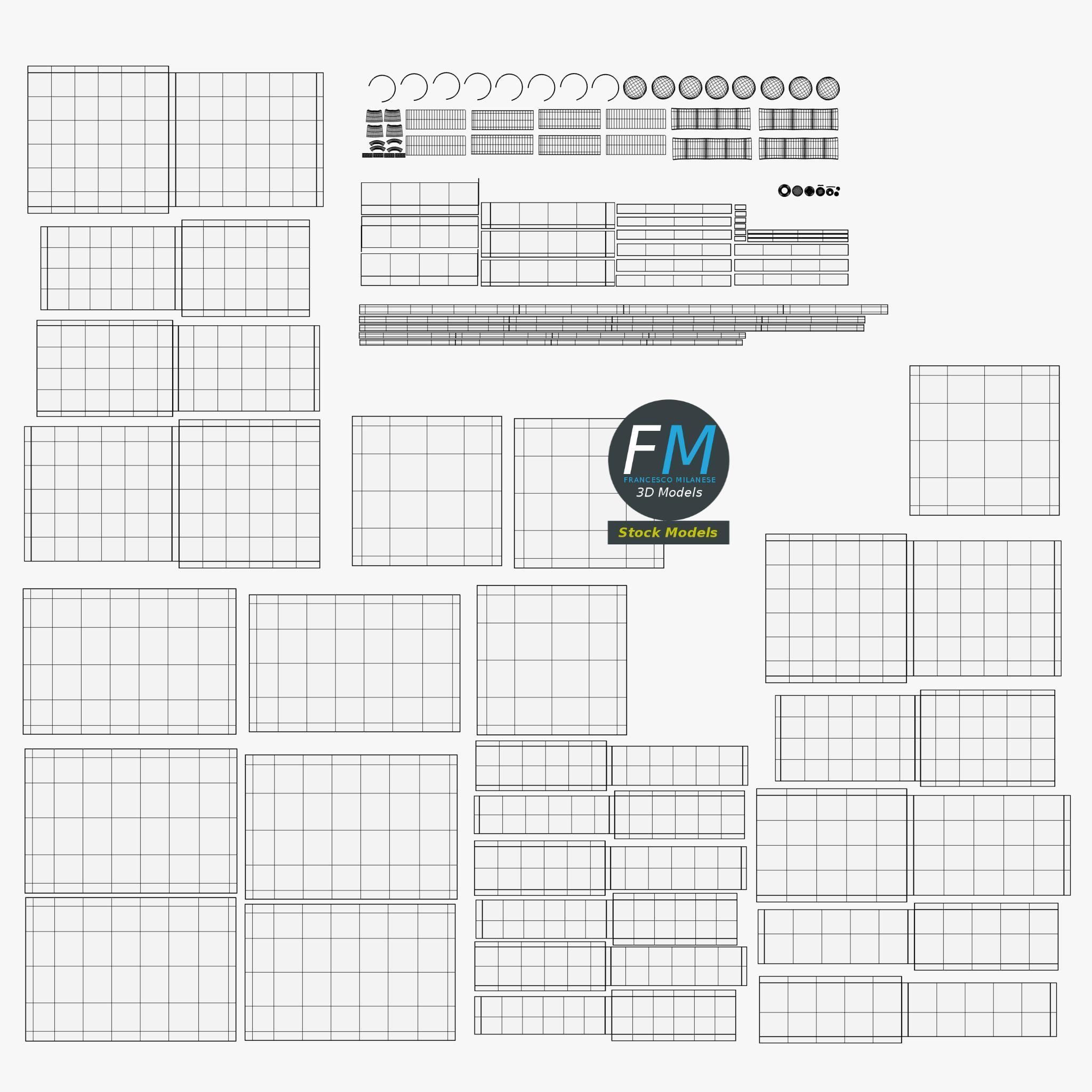 Wheeled filing cabinet 3D model_11