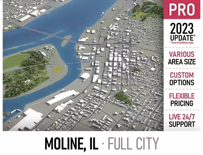 Moline - 3D City Model