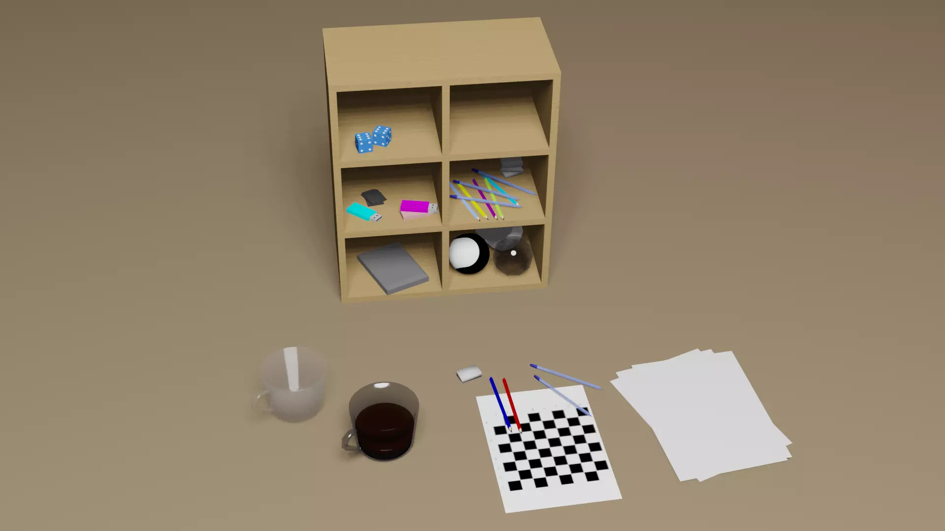 Simple Stationery Free low-poly 3D model