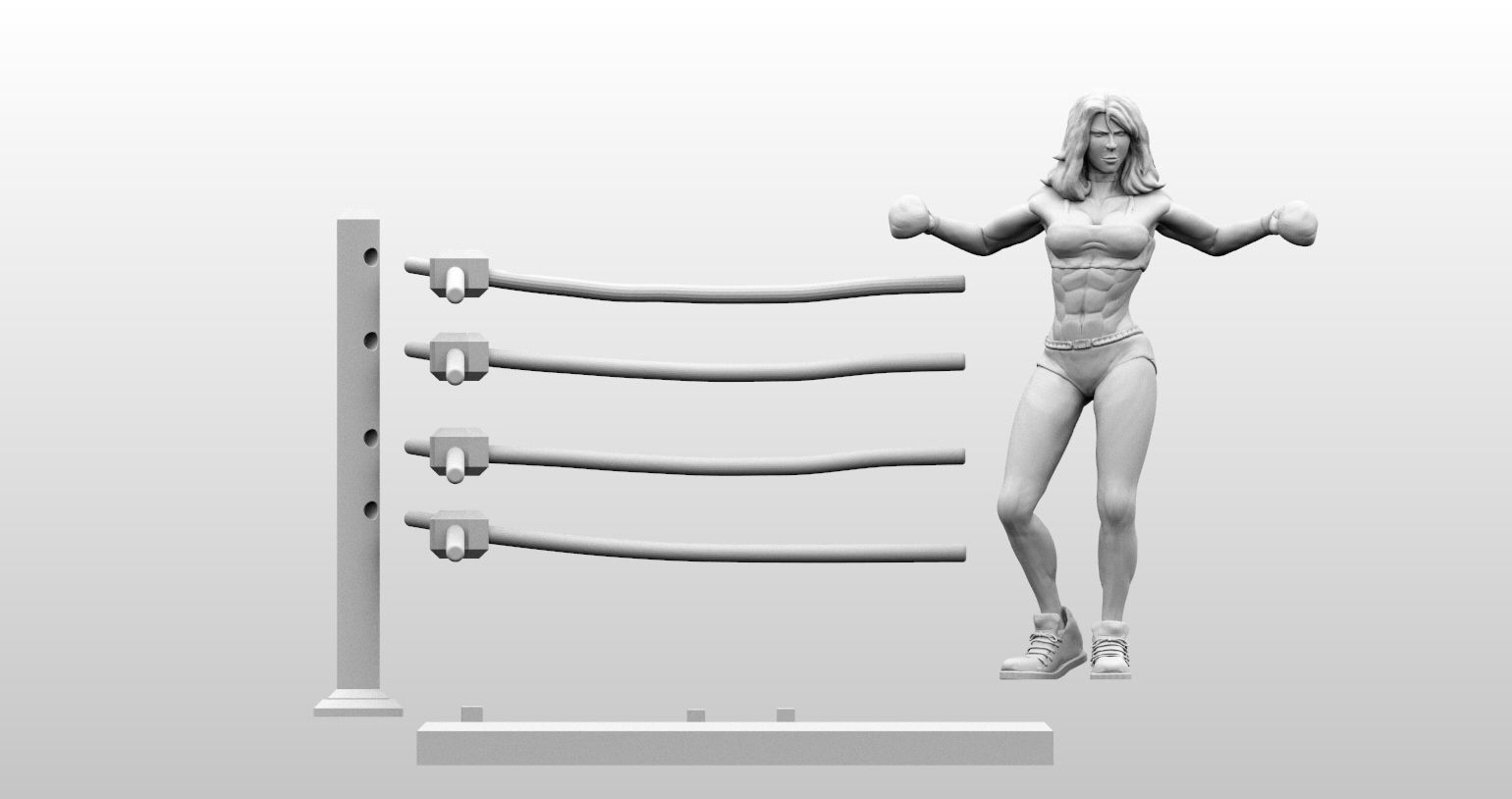 Pinup Boxer Model 3D print model_6