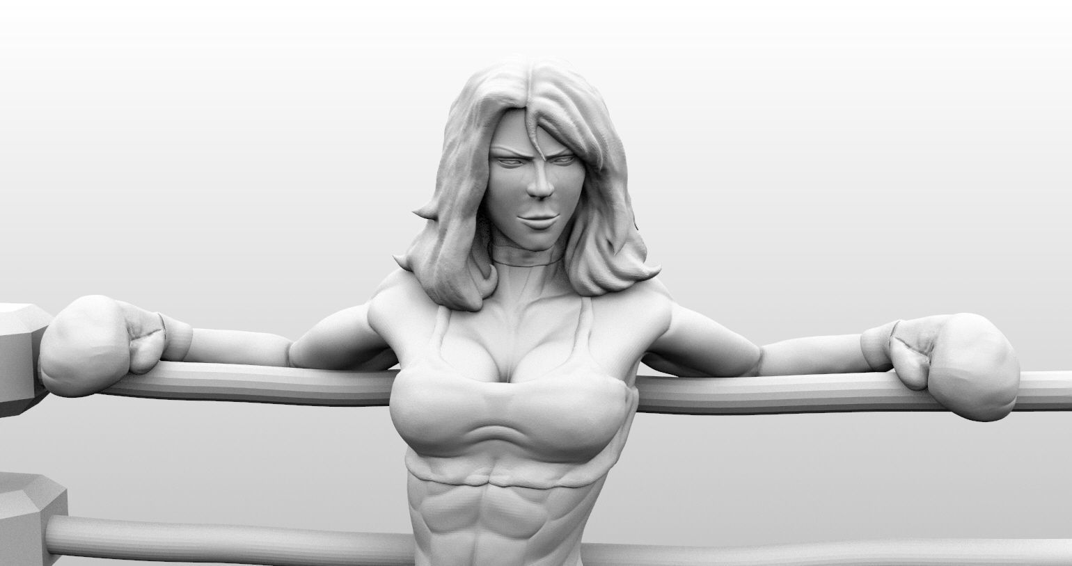 Pinup Boxer Model 3D print model_4