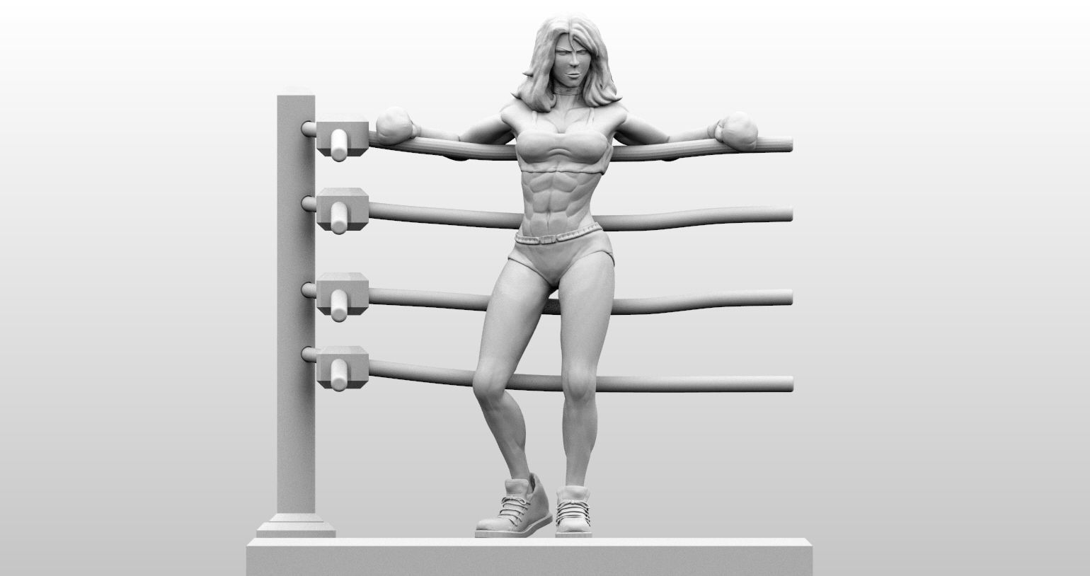 Pinup Boxer Model 3D print model_7