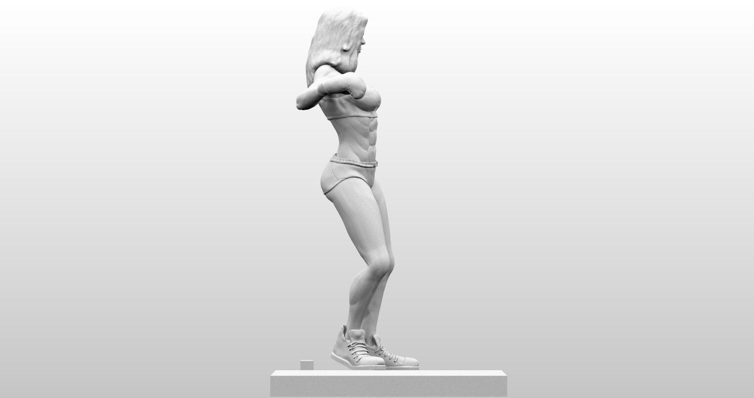 Pinup Boxer Model 3D print model_10