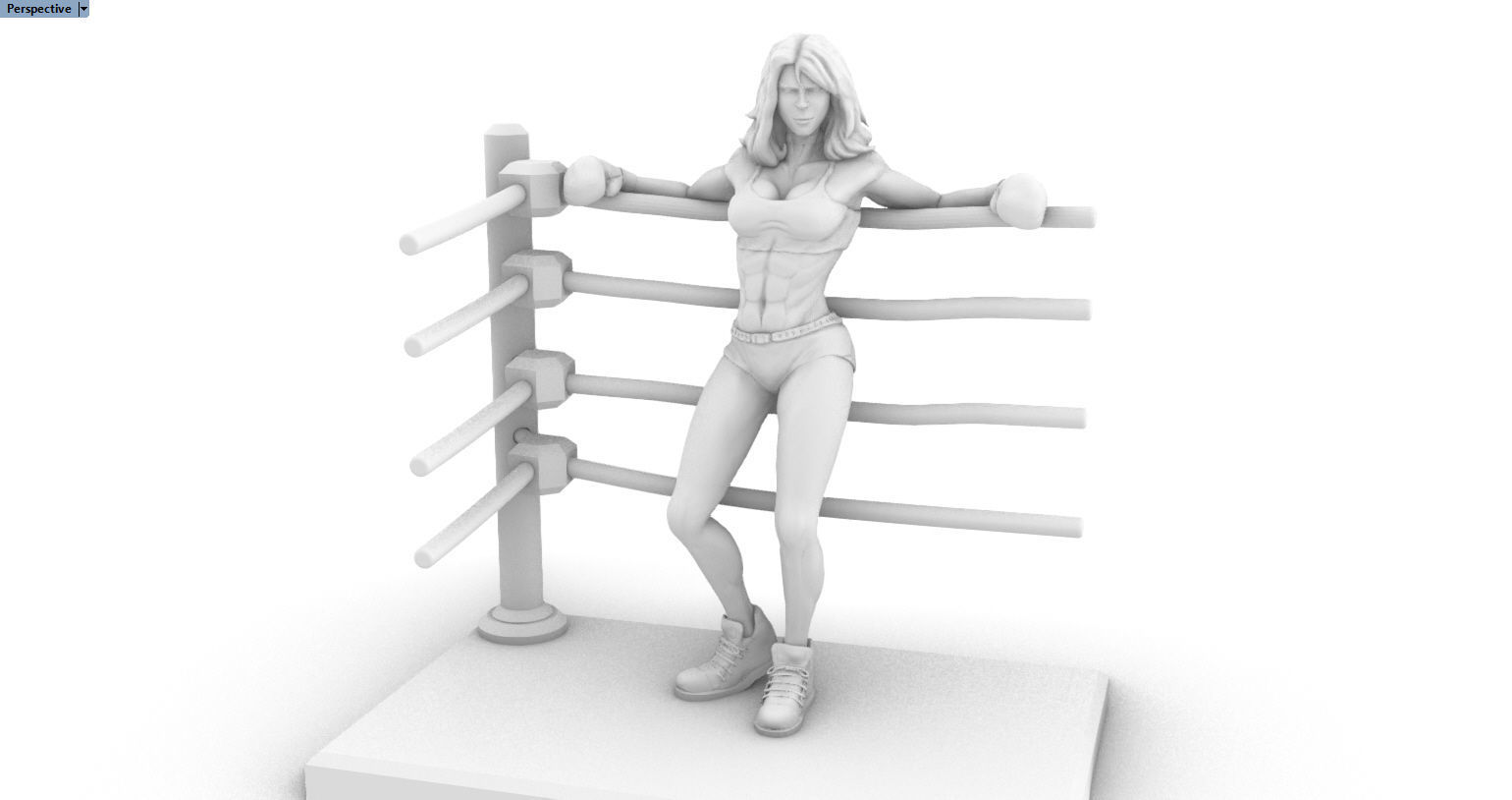 Pinup Boxer Model 3D print model_8