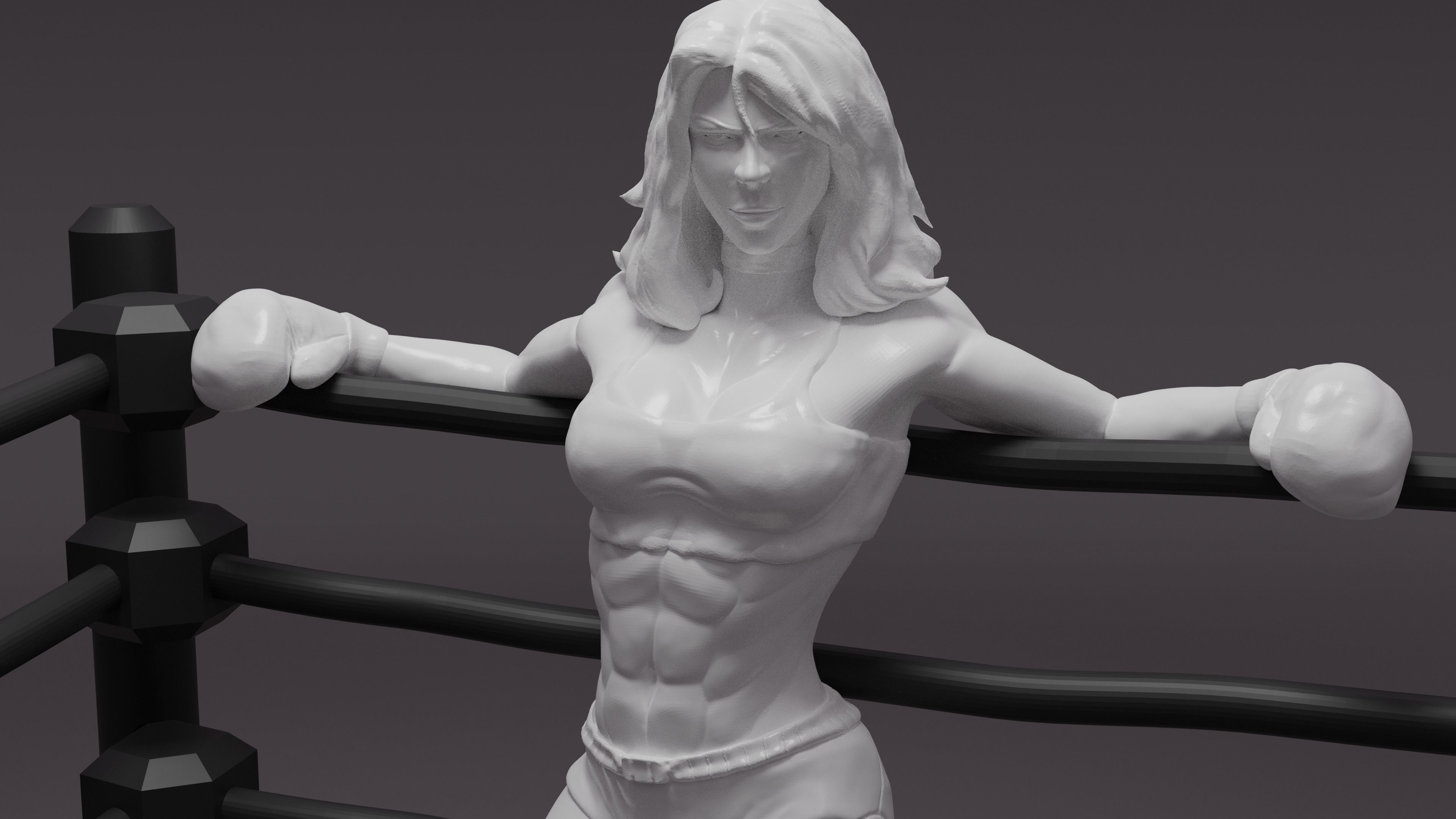 Pinup Boxer Model 3D print model_2