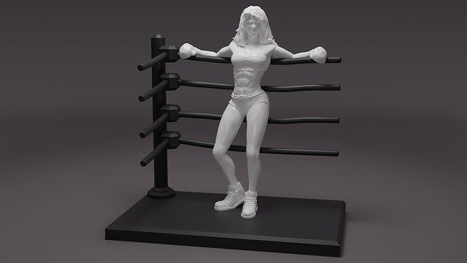 Pinup Boxer Model 3D print model