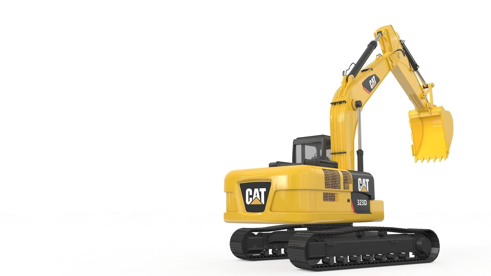 Excavator Medium Rigged 3D model_14