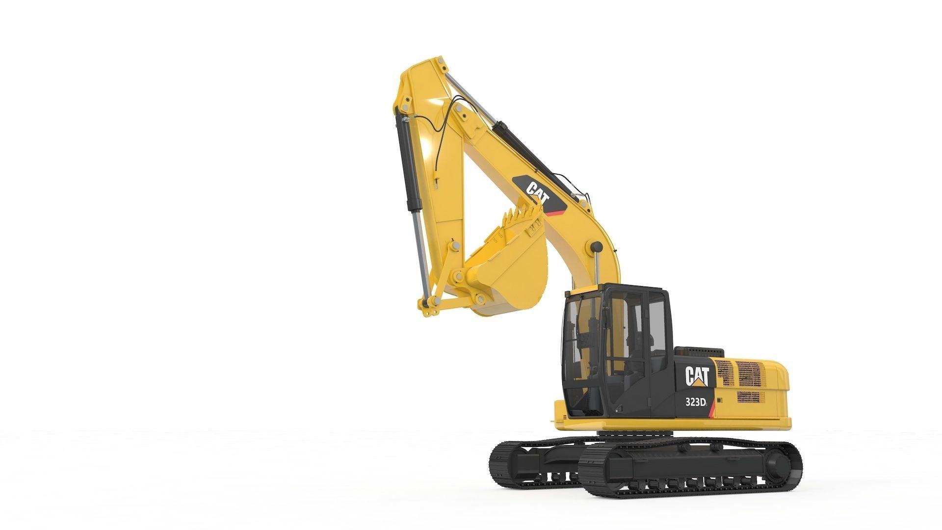 Excavator Medium Rigged 3D model_8