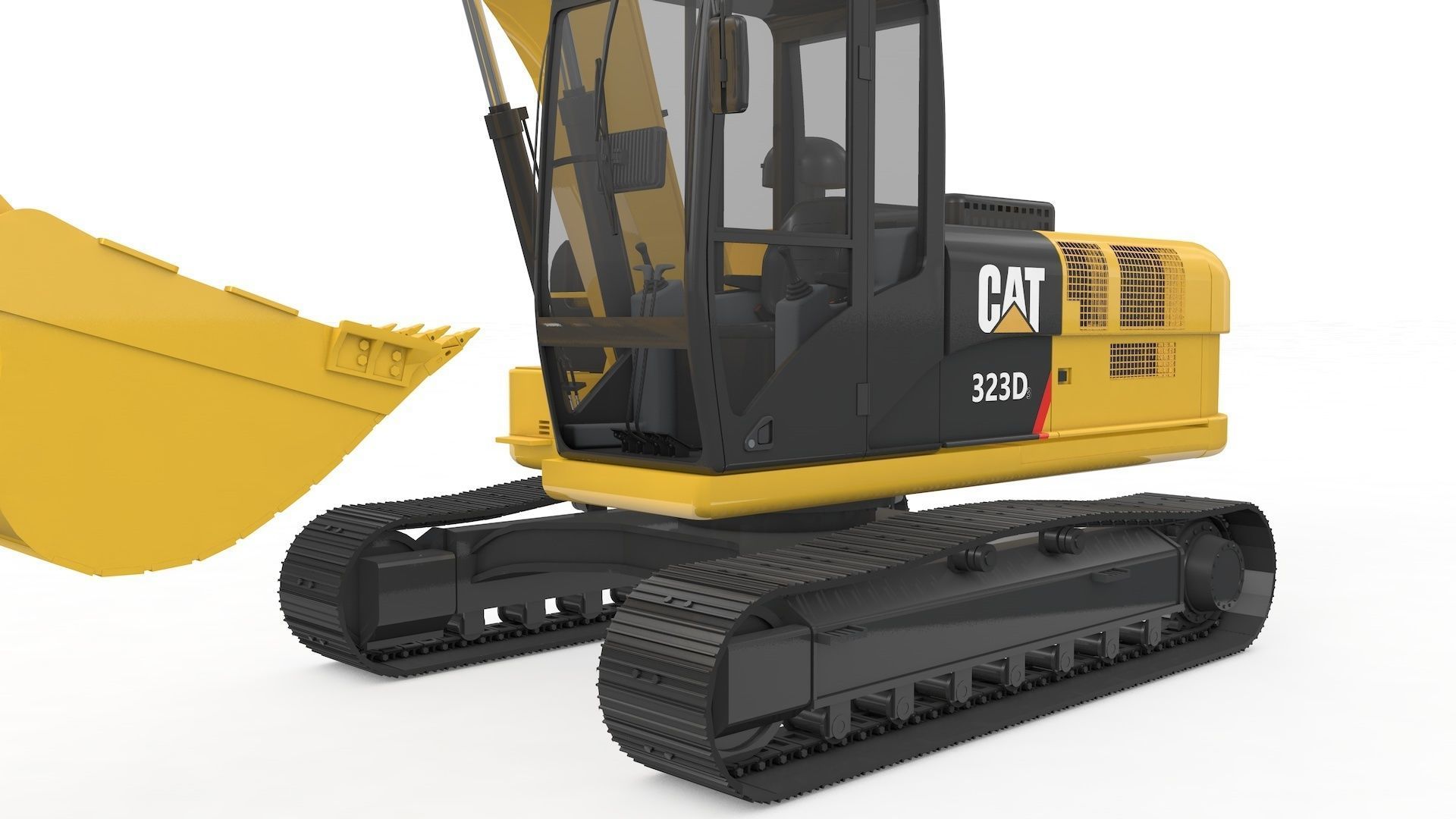 Excavator Medium Rigged 3D model_21